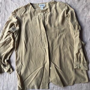 Vintage 70s Blass Port by Bill Blast 100% Slik Blouse